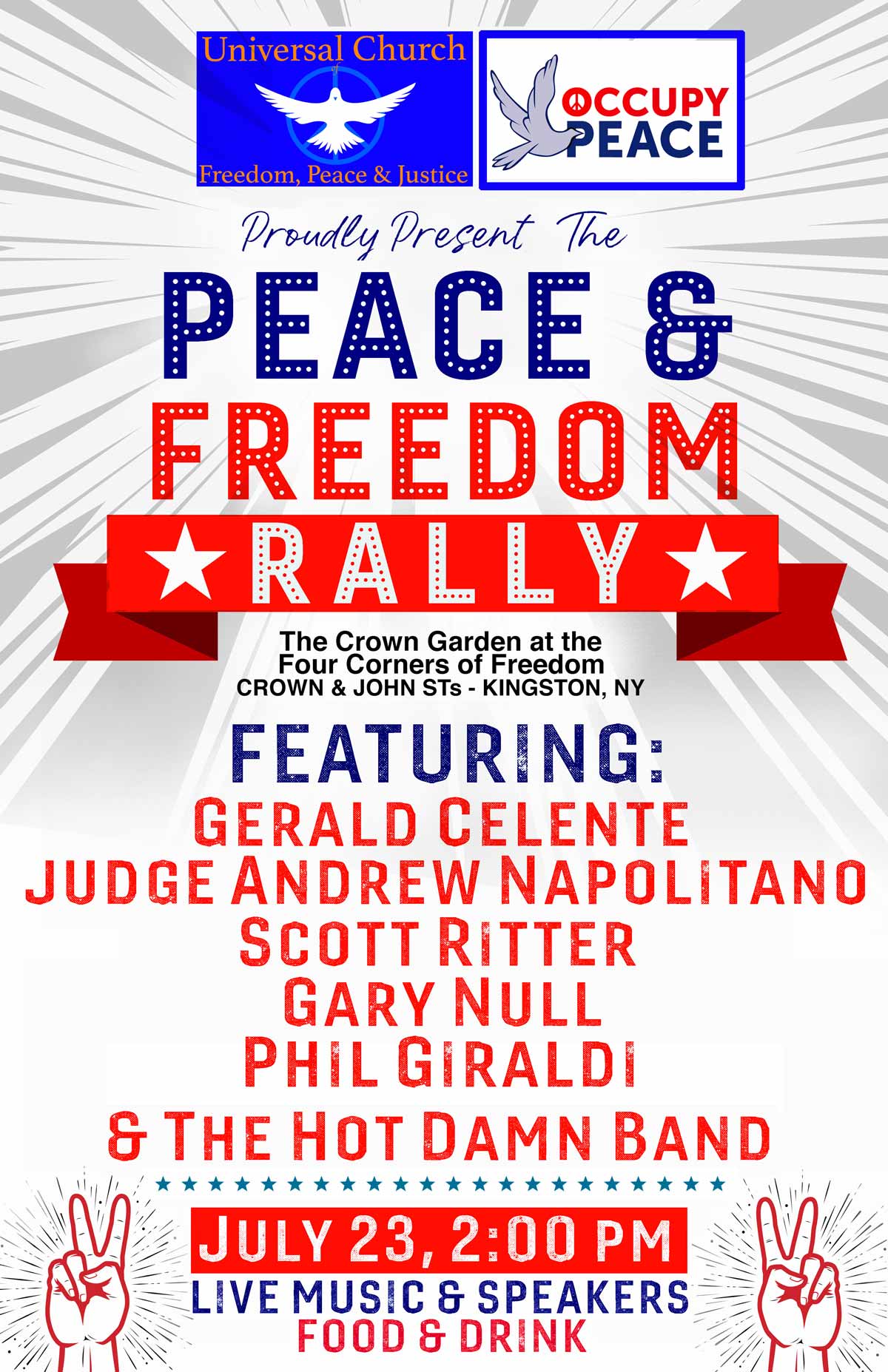 Peace & Freedom Rally Flyer